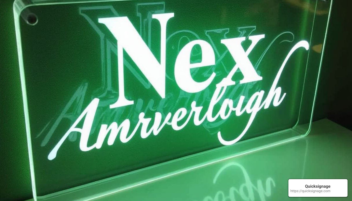 Engraved Lighted Sign LED the Way: Best Laser Engraved Acrylic Signs – QuickSignage.com