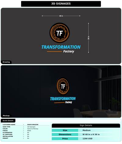 CUSTOM MOCKUP SIGN FOR David Brazon