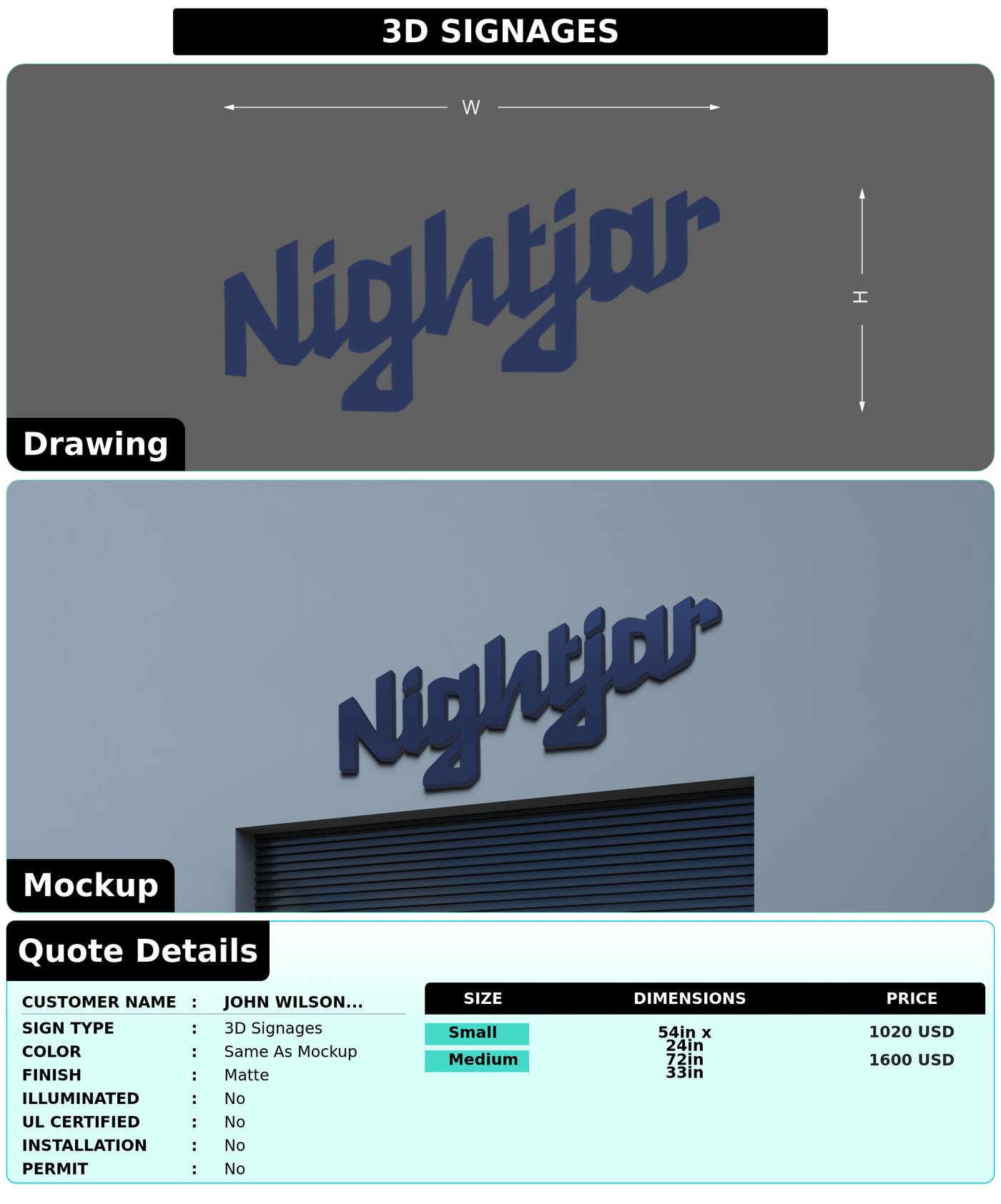CUSTOM MOCKUP SIGN FOR John Wilson - Sign Craft Niantic, CT
