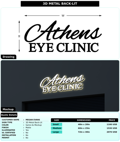 CUSTOM MOCKUP SIGN FOR Megan Evans