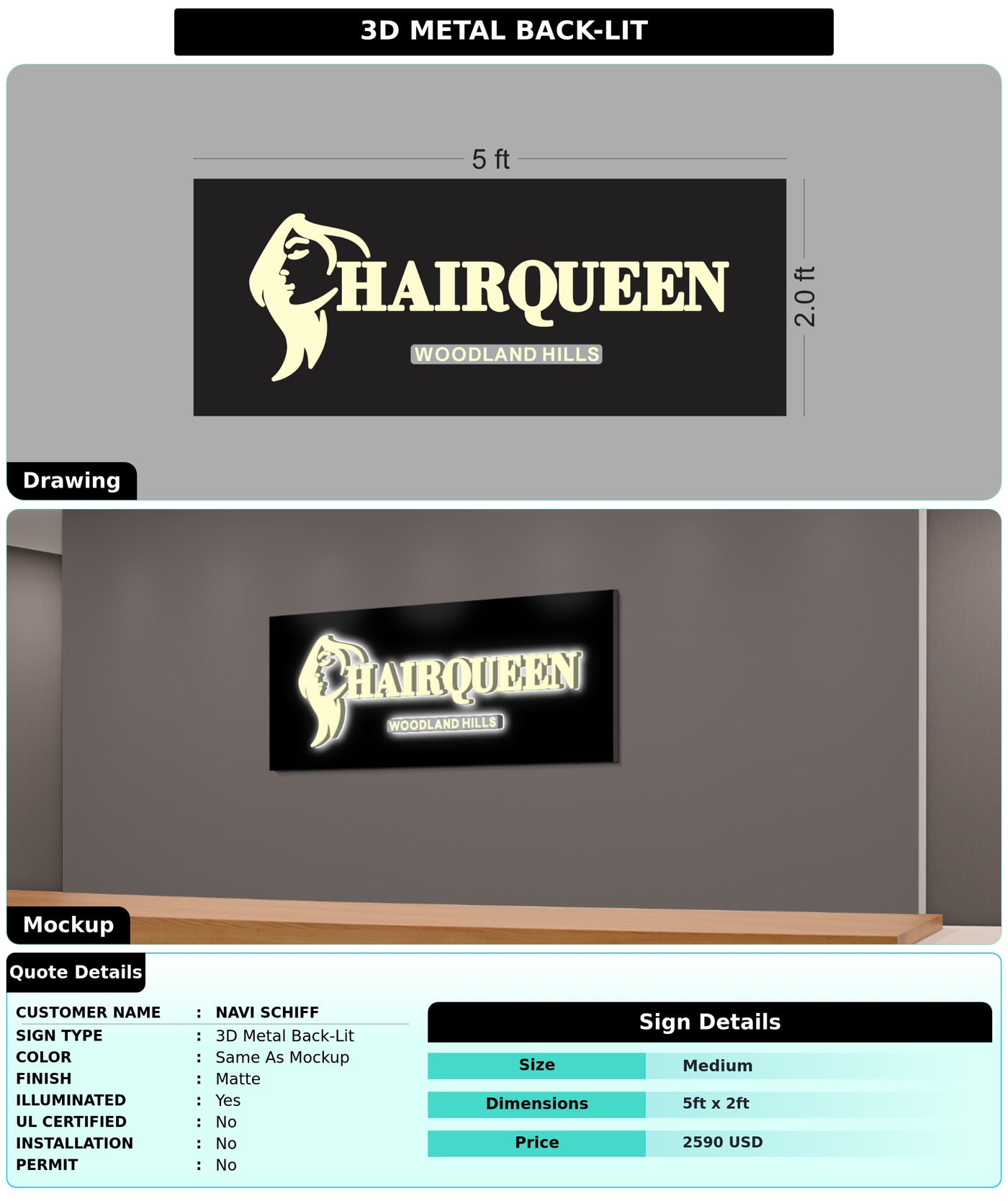 CUSTOM MOCKUP SIGN FOR Navi Schiff