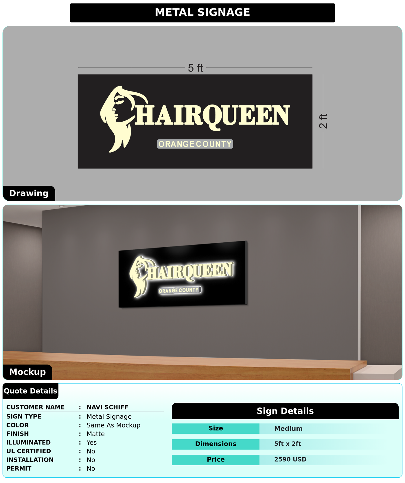 CUSTOM MOCKUP SIGN FOR Navi Schiff