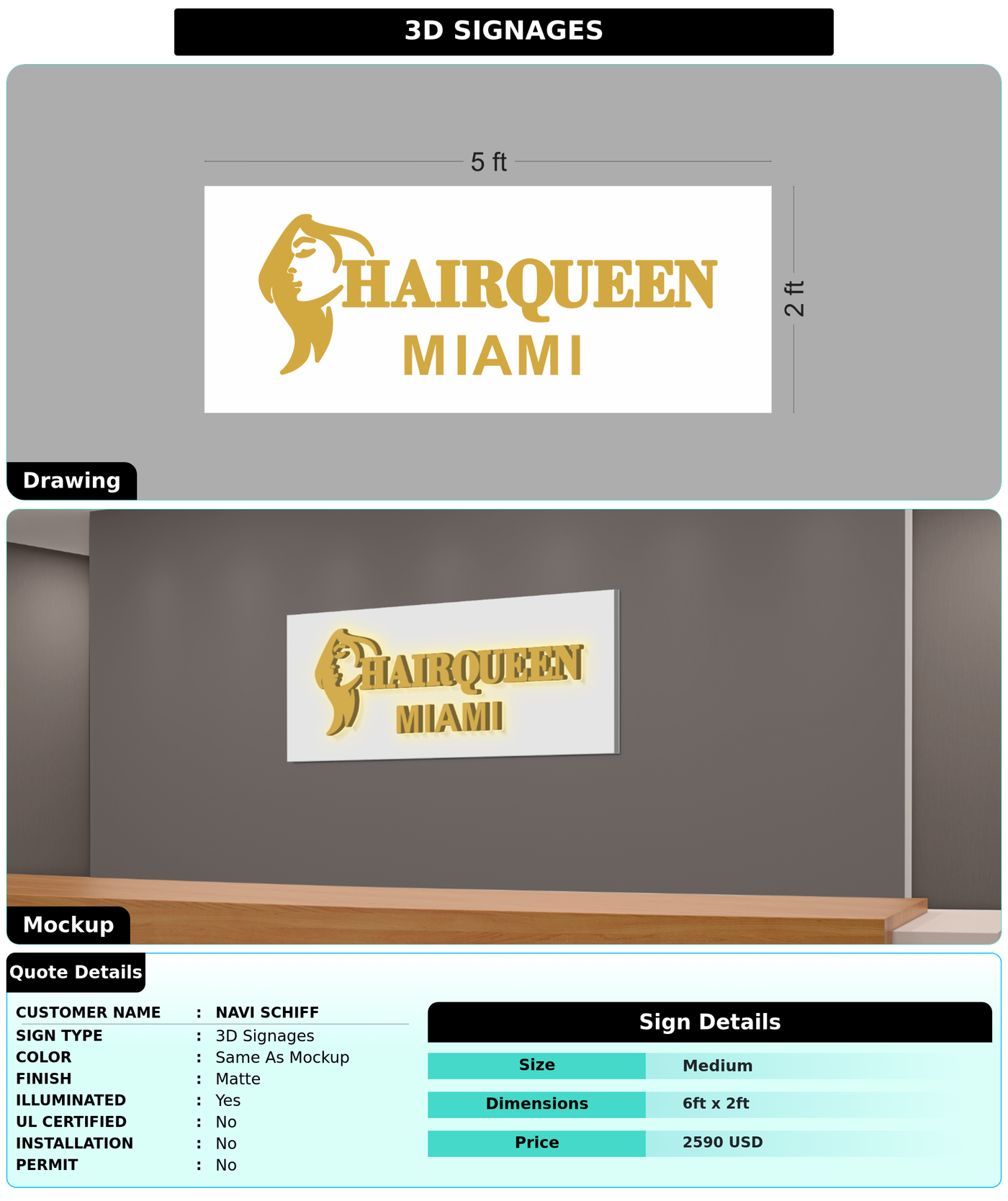 CUSTOM MOCKUP SIGN FOR Navi Schiff
