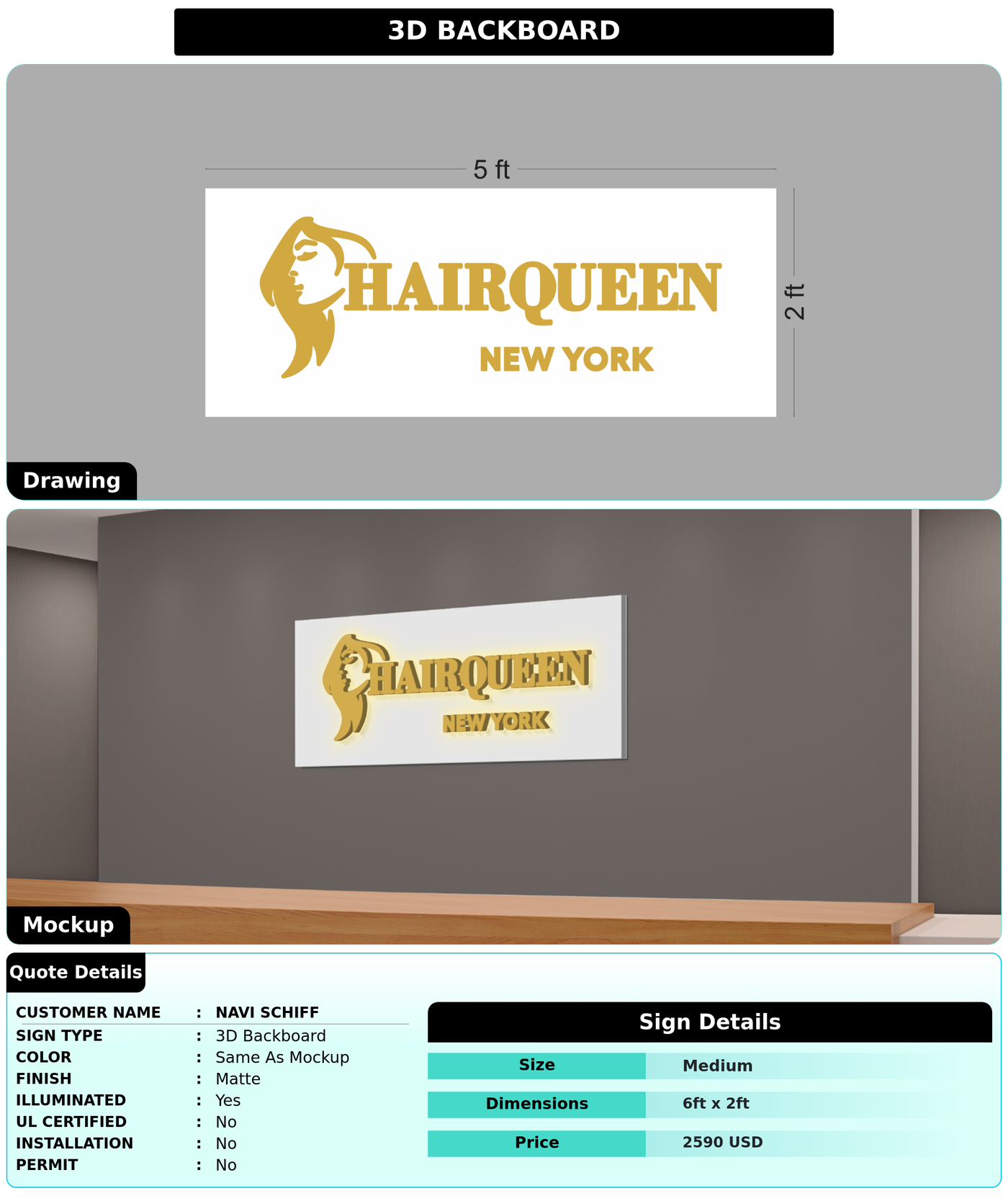 CUSTOM MOCKUP SIGN FOR Navi Schiff