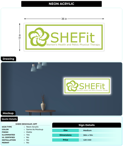 CUSTOM MOCKUP SIGN FOR Sheri DeSchaaf, DPT