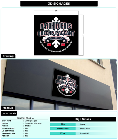 CUSTOM MOCKUP SIGN FOR Ahniyah Prosha