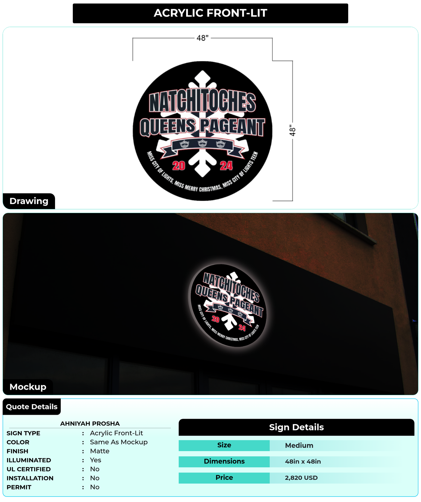 CUSTOM MOCKUP SIGN FOR Ahniyah Prosha
