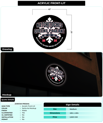 CUSTOM MOCKUP SIGN FOR Ahniyah Prosha