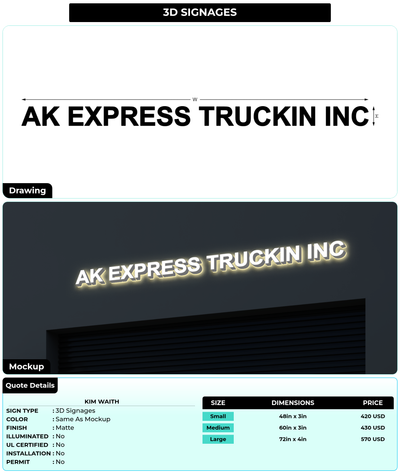 CUSTOM MOCKUP SIGN FOR Kim Waith