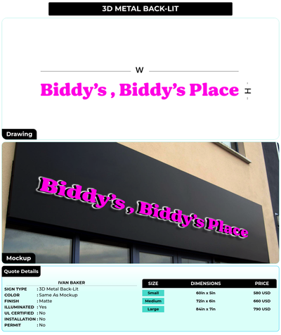 CUSTOM MOCKUP SIGN FOR Ivan Baker