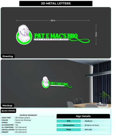 CUSTOM MOCKUP SIGN FOR Patrick McKnight