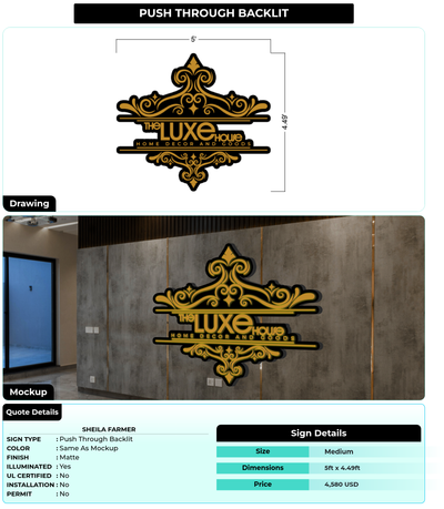 CUSTOM MOCKUP SIGN FOR Sheila Farmer