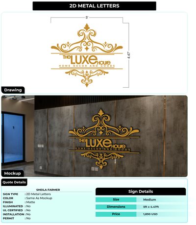 CUSTOM MOCKUP SIGN FOR Sheila Farmer