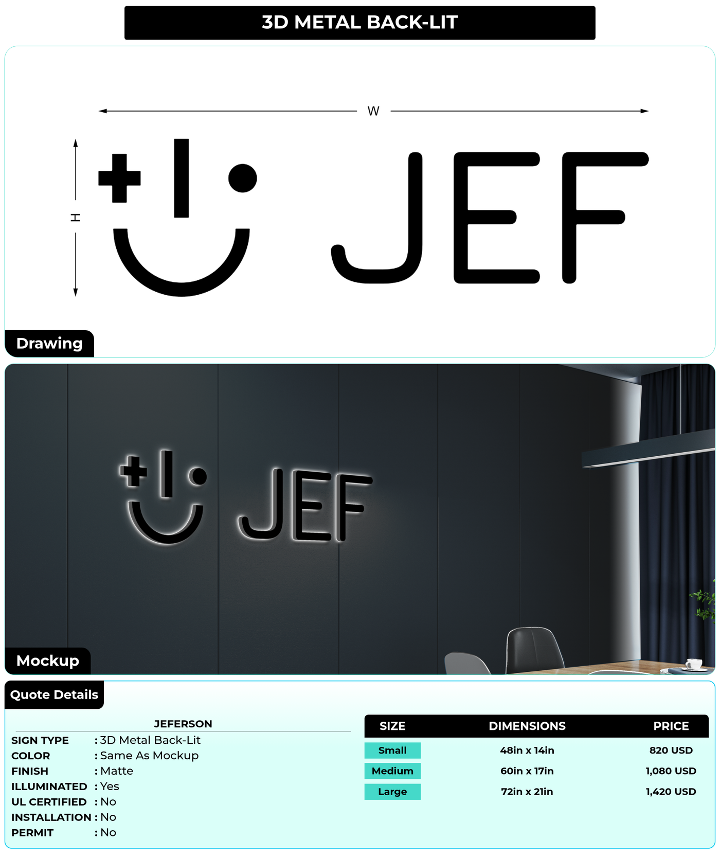 CUSTOM MOCKUP SIGN FOR Jeferson