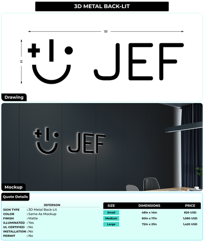CUSTOM MOCKUP SIGN FOR Jeferson