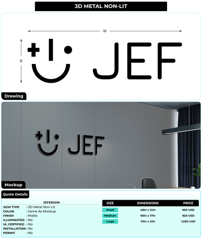 CUSTOM MOCKUP SIGN FOR Jeferson