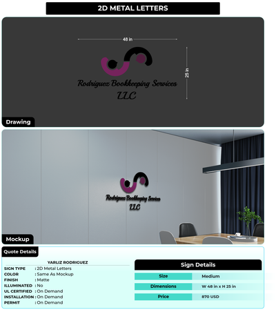 CUSTOM MOCKUP SIGN FOR Yarliz Rodriguez
