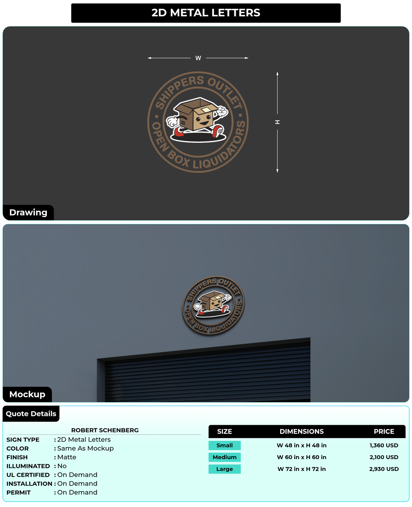 CUSTOM MOCKUP SIGN FOR Robert Schenberg