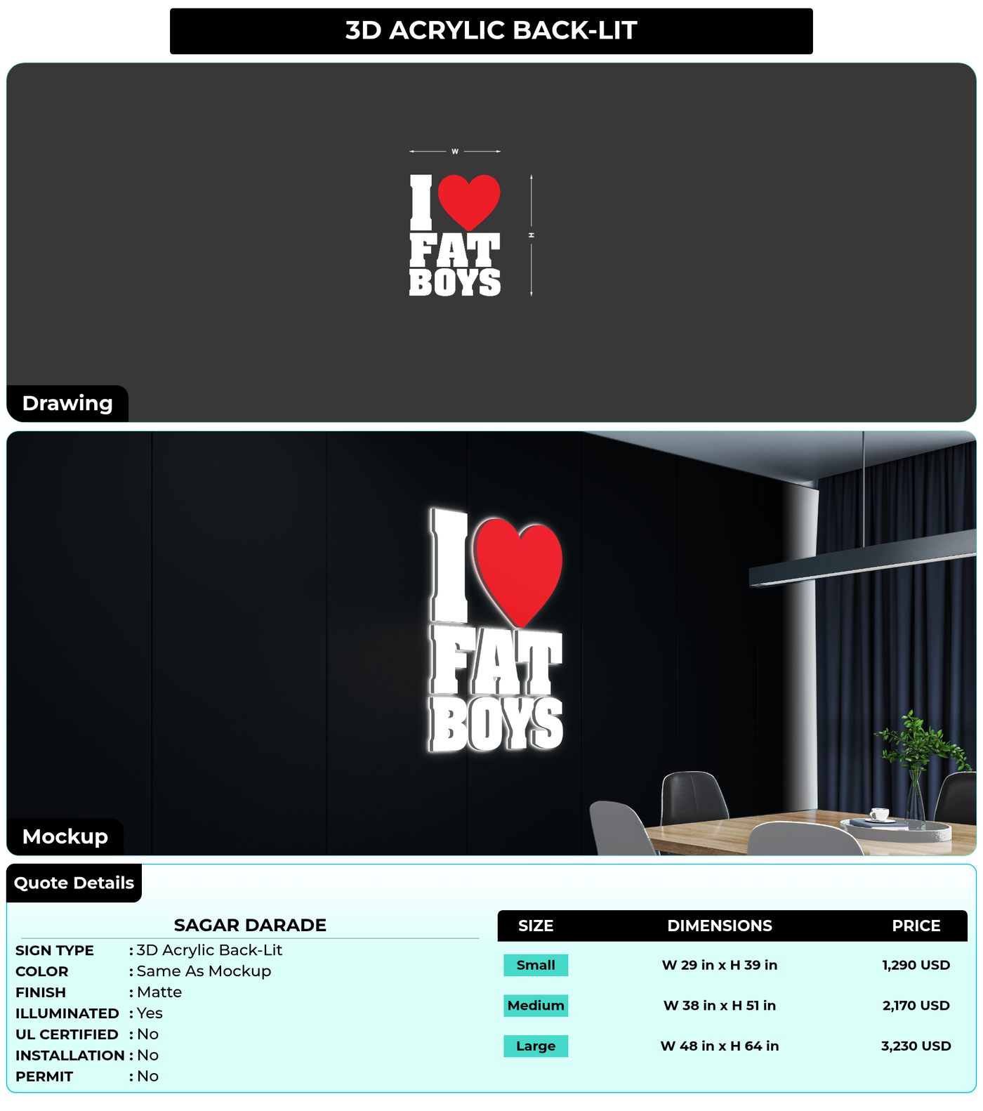 CUSTOM MOCKUP SIGN FOR Sagar Darade