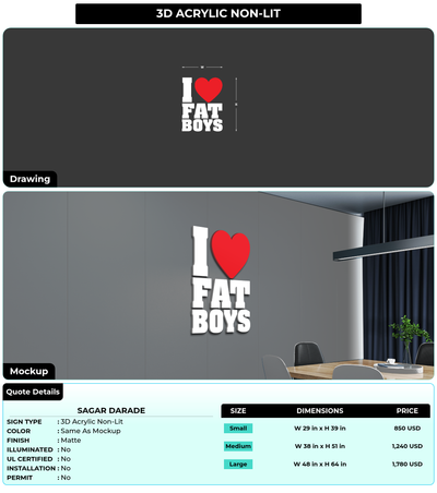 CUSTOM MOCKUP SIGN FOR Sagar Darade