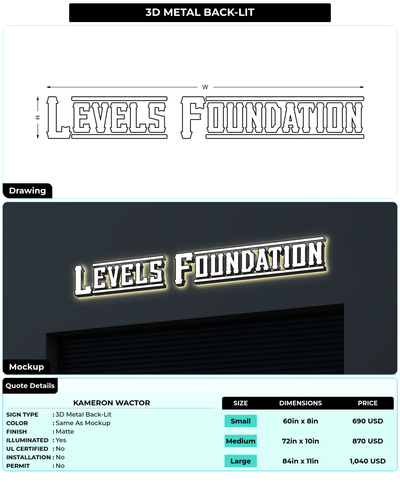 CUSTOM MOCKUP SIGN FOR Kameron Wactor