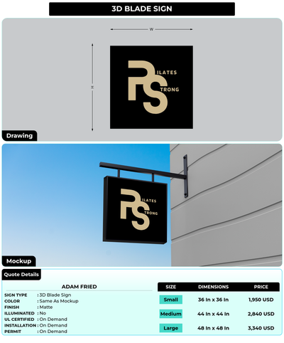 CUSTOM MOCKUP SIGN FOR Adam Fried
