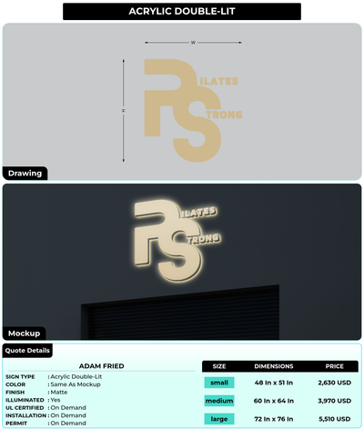 CUSTOM MOCKUP SIGN FOR Adam Fried