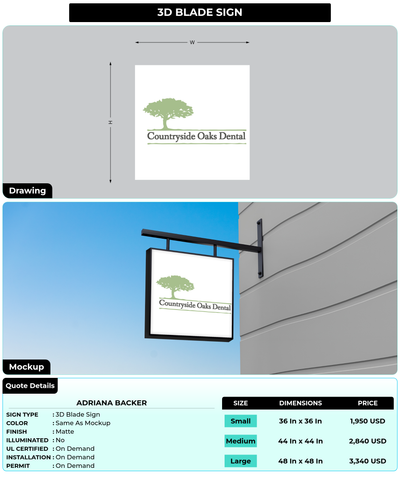 CUSTOM MOCKUP SIGN FOR Adriana Backer