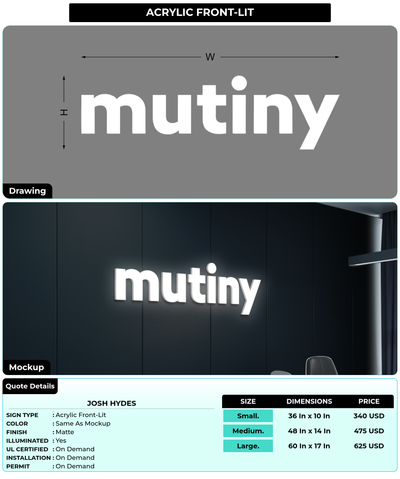 CUSTOM MOCKUP SIGN FOR Josh Hydes