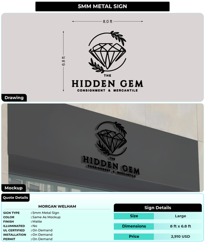 CUSTOM MOCKUP SIGN FOR Morgan Welham