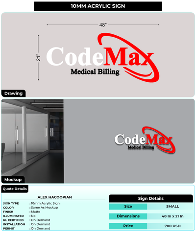 CUSTOM MOCKUP SIGN FOR Alex Hacoopian