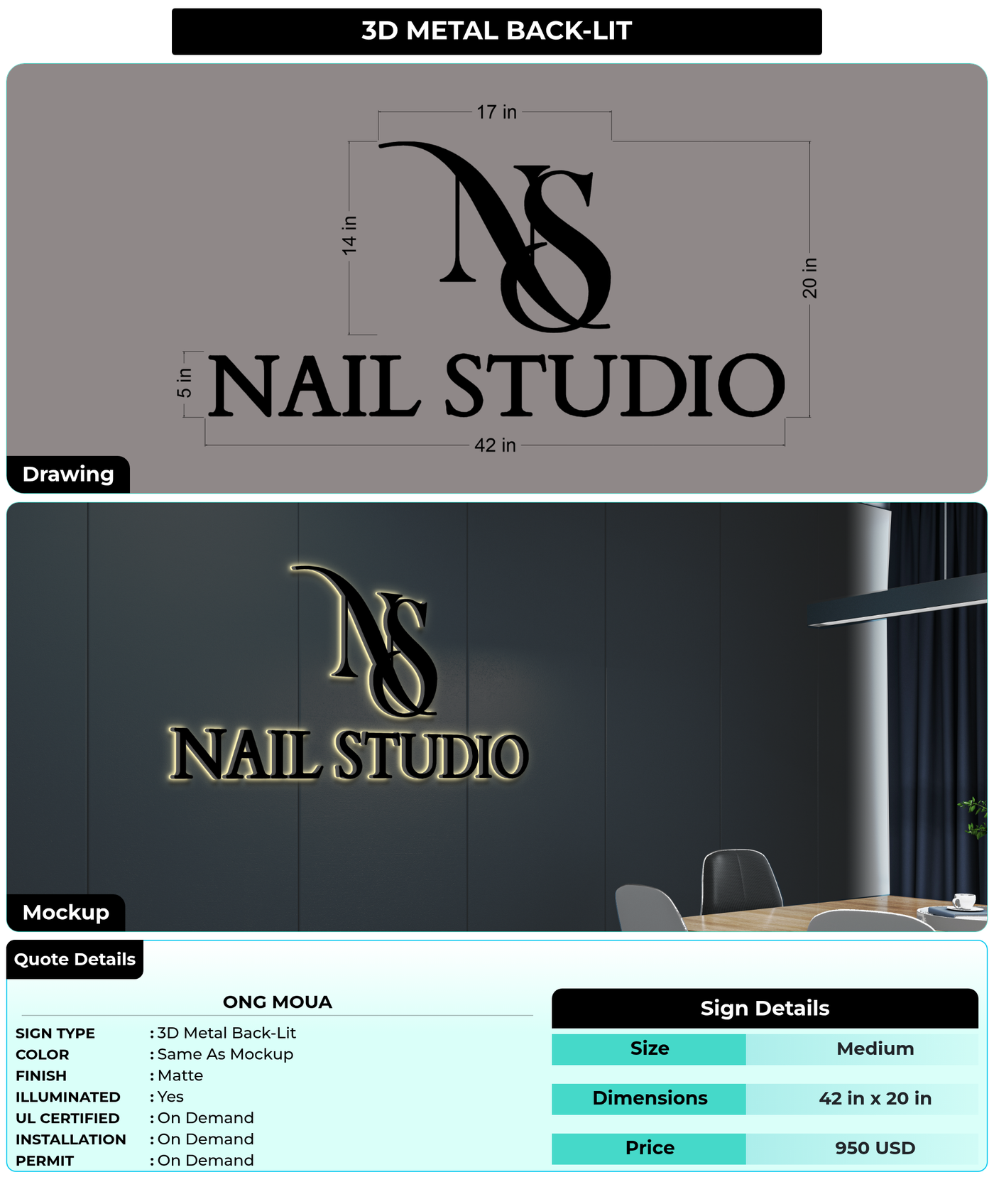 CUSTOM MOCKUP SIGN FOR Ong Moua