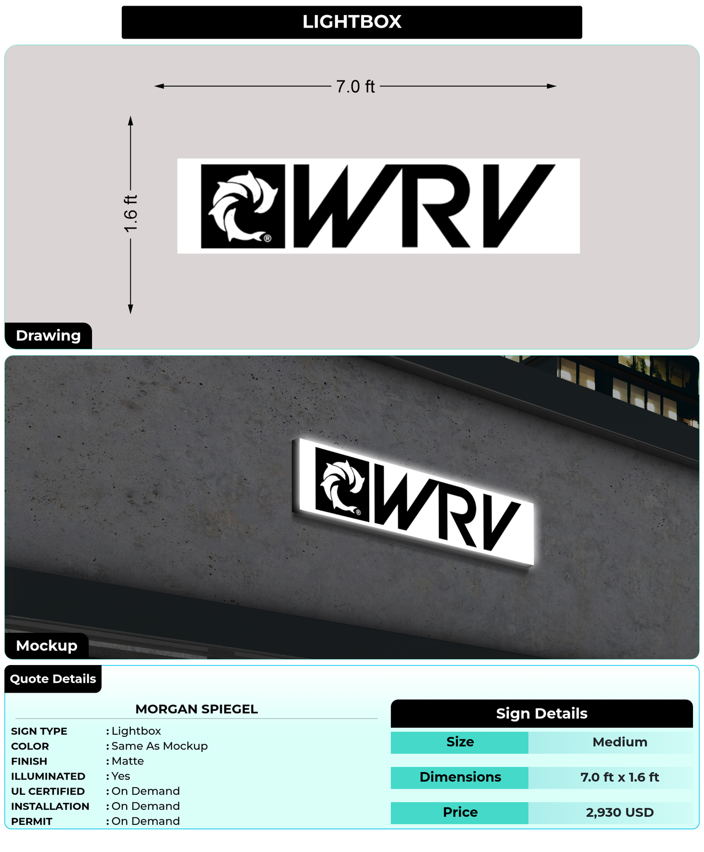 CUSTOM MOCKUP SIGN FOR Morgan Spiegel
