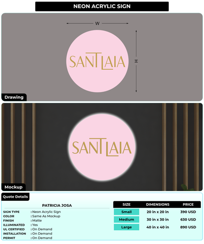 CUSTOM MOCKUP SIGN FOR patricia josa