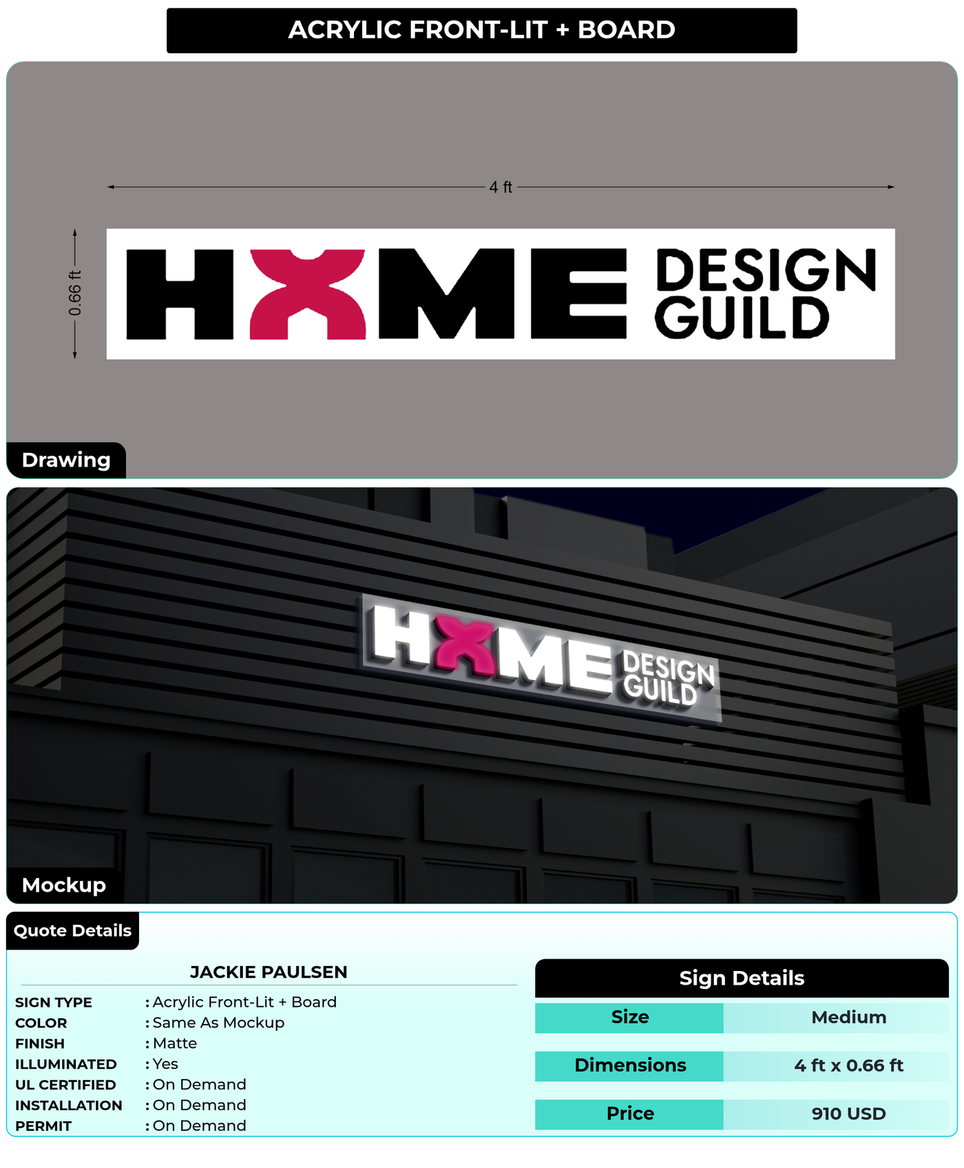 CUSTOM MOCKUP SIGN FOR Jackie Paulsen