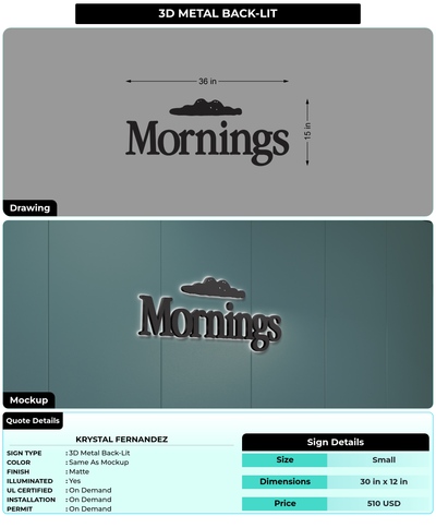 CUSTOM MOCKUP SIGN FOR Krystal Fernandez
