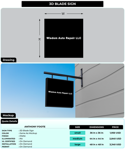 CUSTOM MOCKUP SIGN FOR Anthony Foote