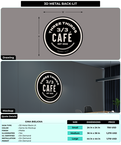 CUSTOM MOCKUP SIGN FOR Gina Bielicka