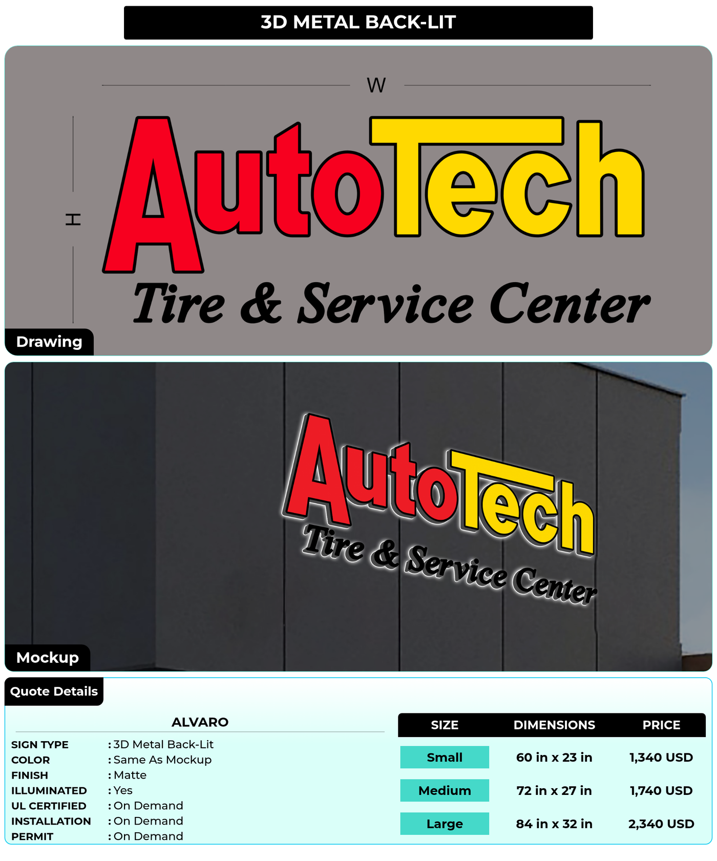 CUSTOM MOCKUP SIGN FOR Alvaro