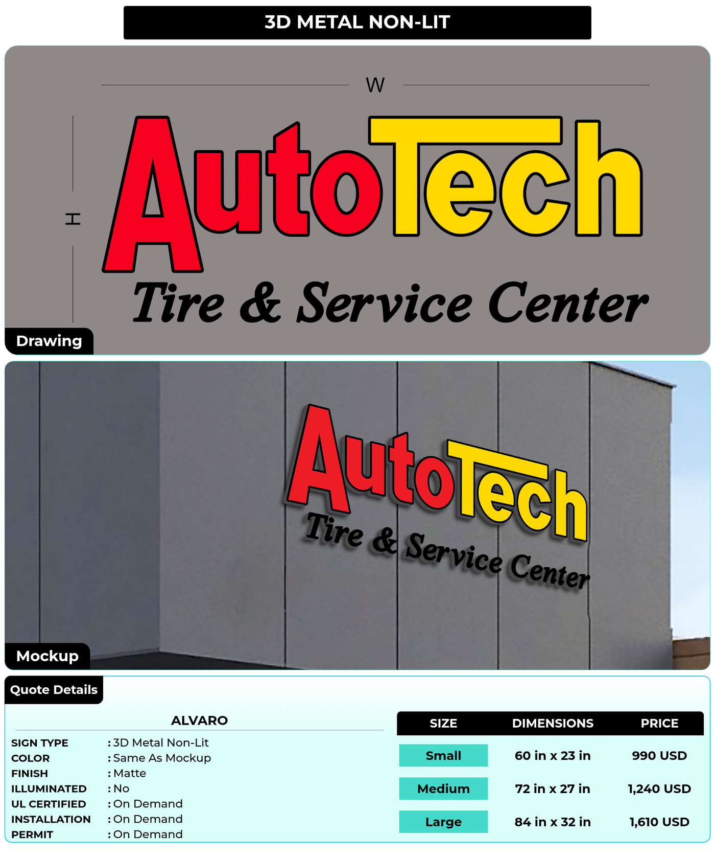 CUSTOM MOCKUP SIGN FOR Alvaro