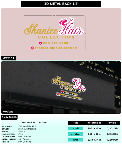 CUSTOM MOCKUP SIGN FOR Shanice Eccleston