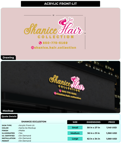 CUSTOM MOCKUP SIGN FOR Shanice Eccleston
