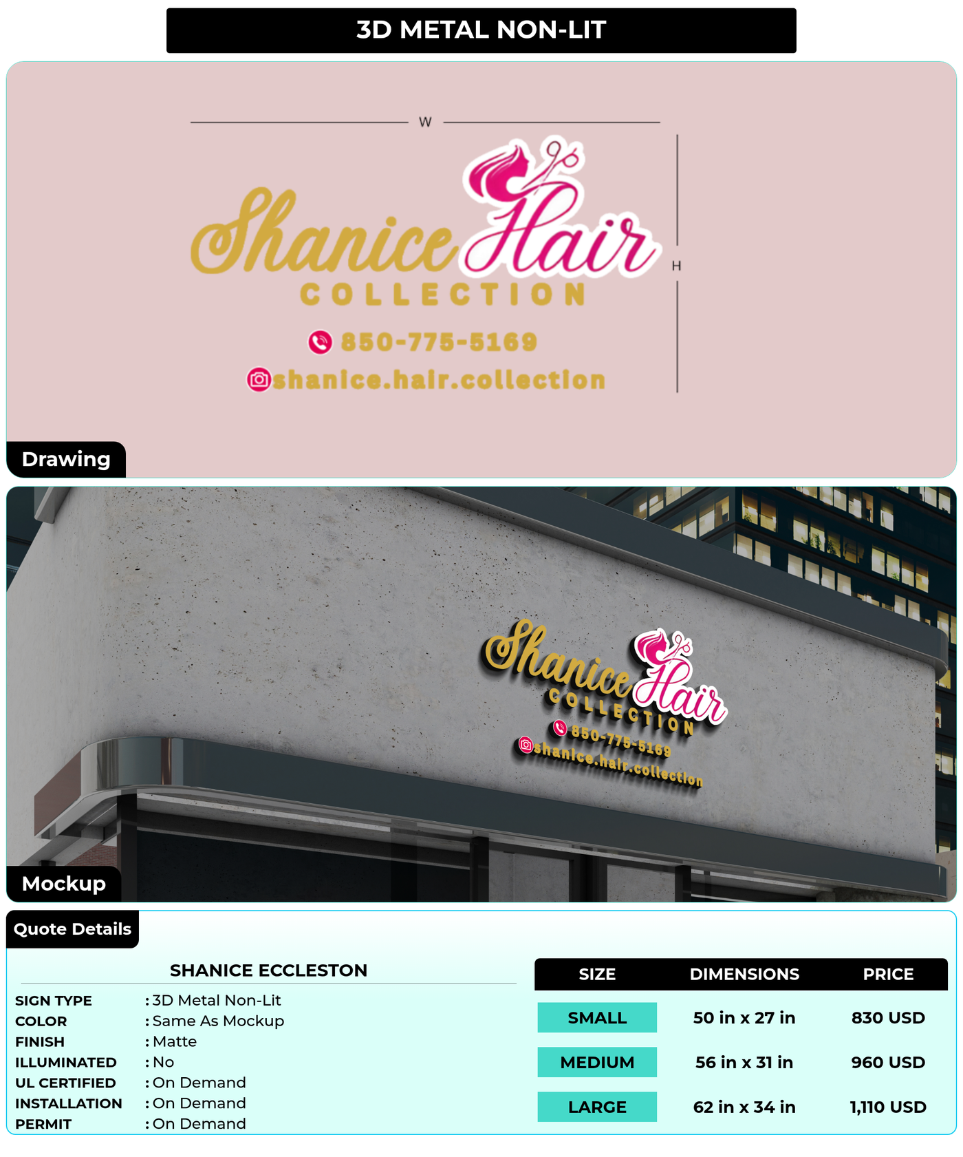 CUSTOM MOCKUP SIGN FOR Shanice Eccleston