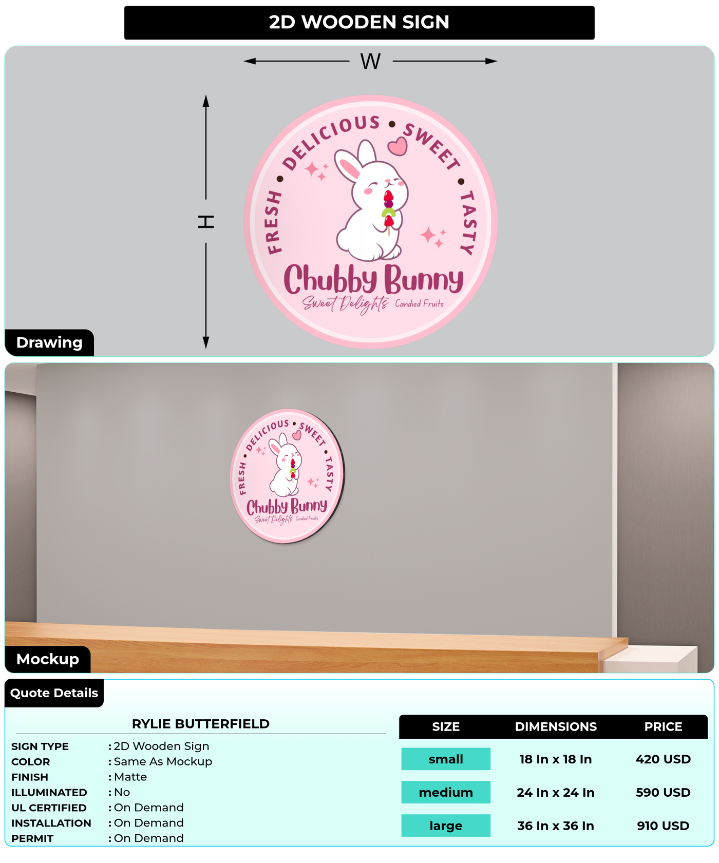CUSTOM MOCKUP SIGN FOR Rylie Butterfield