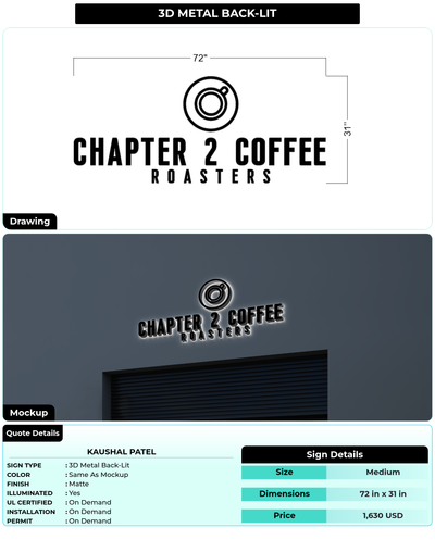 CUSTOM MOCKUP SIGN FOR Kaushal Patel