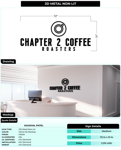 CUSTOM MOCKUP SIGN FOR Kaushal Patel