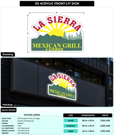 CUSTOM MOCKUP SIGN FOR Victor Lopez