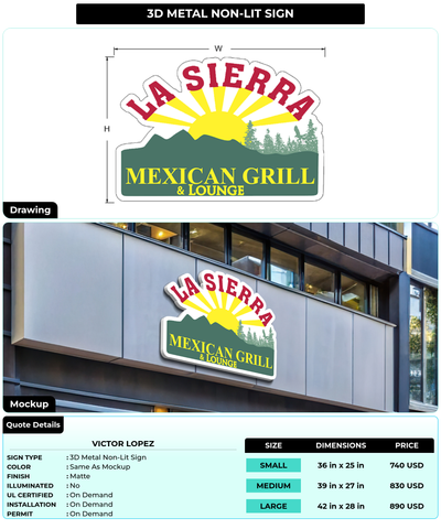 CUSTOM MOCKUP SIGN FOR Victor Lopez