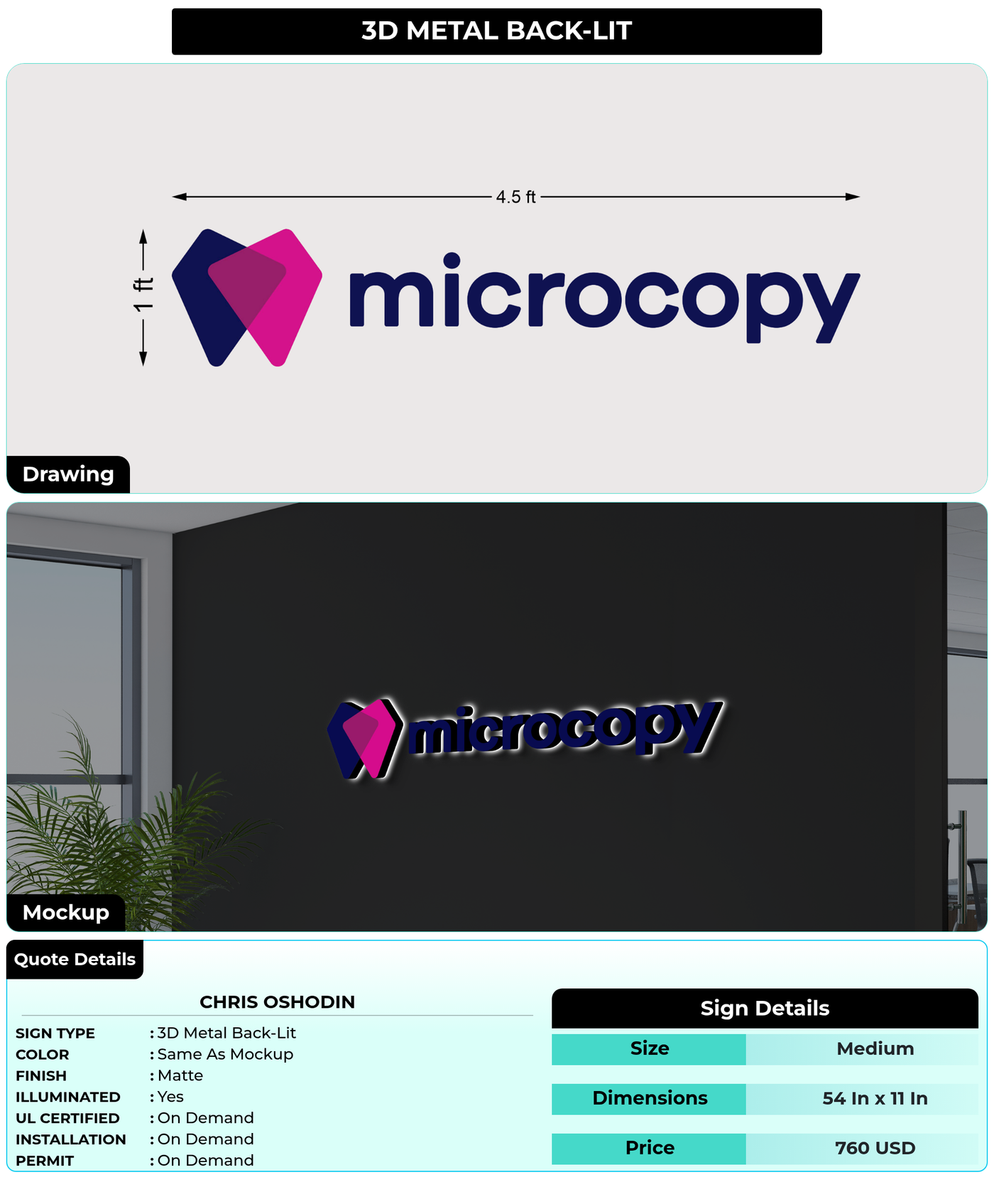 CUSTOM MOCKUP SIGN FOR Chris Oshodin