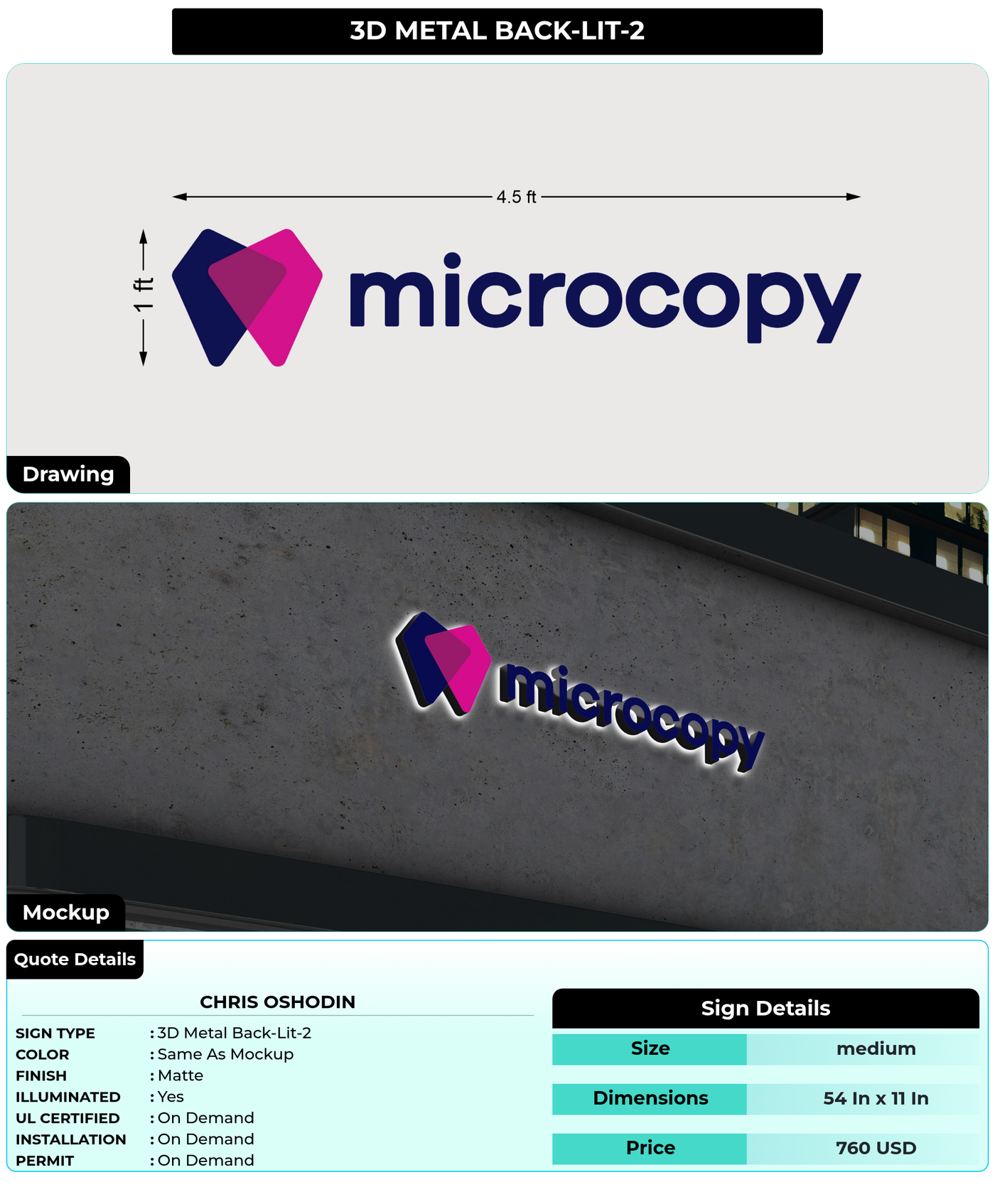 CUSTOM MOCKUP SIGN FOR Chris Oshodin